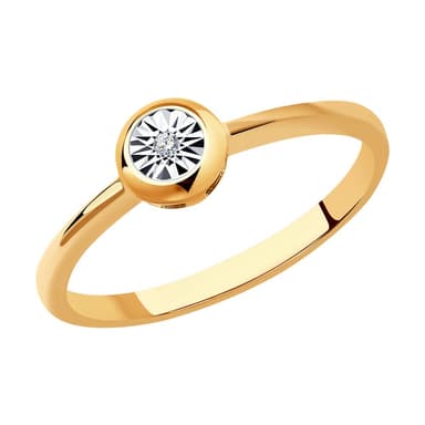 Кольцо Diamant из золота 585 с бриллиантом