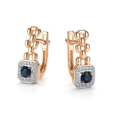 Серьги Алькор из золота 585 с сапфирами