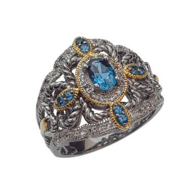 Кольцо Style Avenue из серебра 925 с топазом