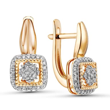Серьги Primo Prezioso из золота 585 с бриллиантами