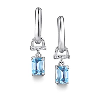 Серьги Алькор из серебра 925 с топазами