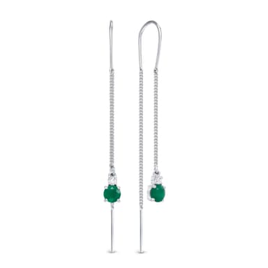 Серьги Алькор из серебра 925 с агатами