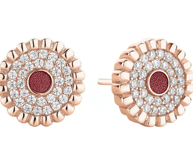 Серьги-пусеты Zeades из серебра 925 с кристаллами Swarovski