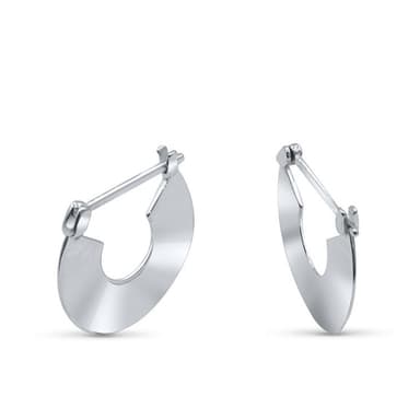 Серьги-конго Серебряные крылья из серебра 925