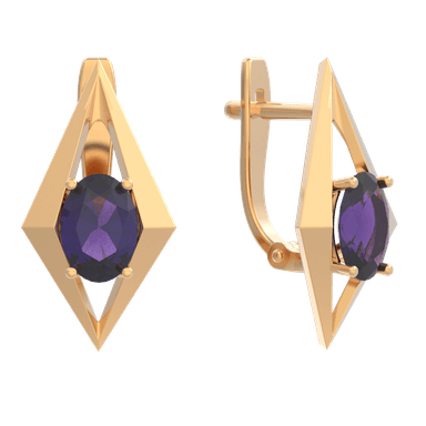 Серьги Арина из золота 585 с аметистами