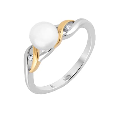 Кольцо NS Design из серебра 925 с жемчугом