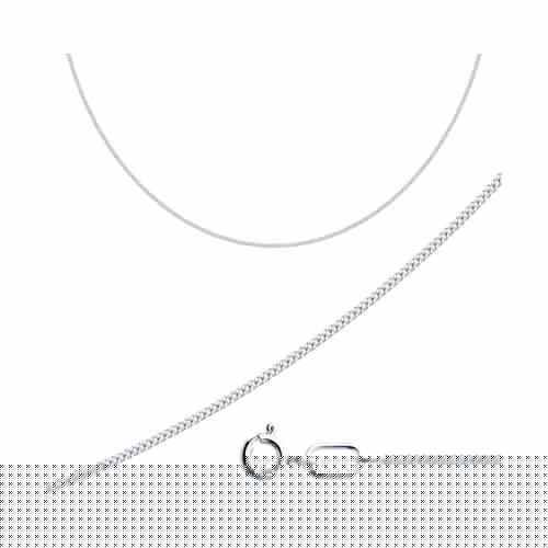 Цепь полновесная Diamant из белого золота 585