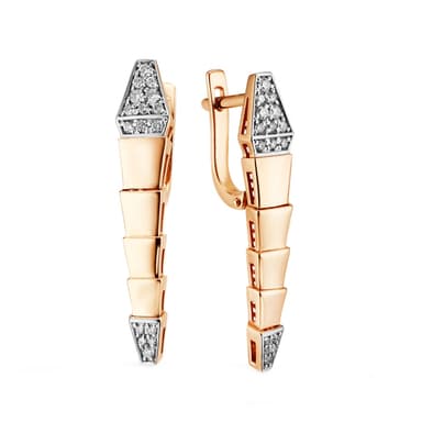 Серьги ERA JEWELLERY из золота 585 с бриллиантами