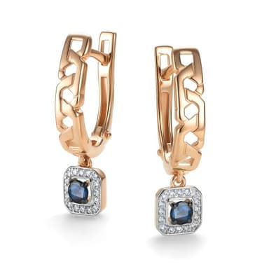 Серьги Алькор из золота 585 с сапфирами