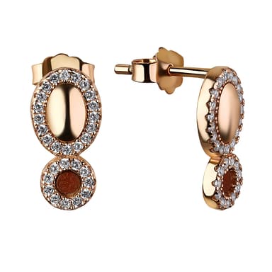 Серьги-пусеты Zeades из серебра 925 с кристаллами