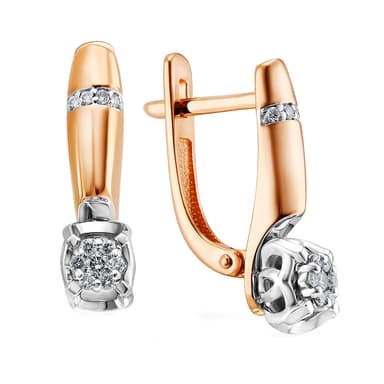 Серьги ERA JEWELLERY из золота 585 с бриллиантами