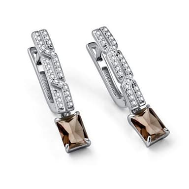 Серьги Алькор из серебра 925 с раухтопазами