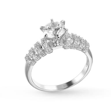 Кольцо NS Design из серебра 925 с фианитом