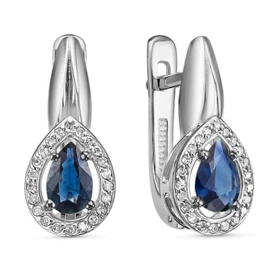 Серьги ERA JEWELLERY из золота 585 с сапфирами