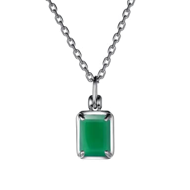 Колье Алькор из серебра 925 с агатом
