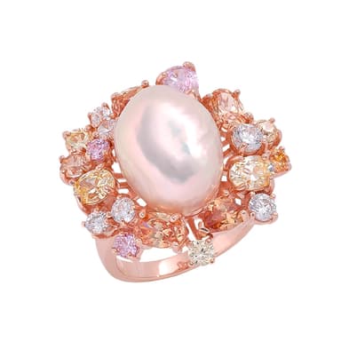 Кольцо Style Avenue из серебра 925 с жемчугом