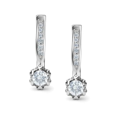 Серьги из золота 585 с бриллиантами