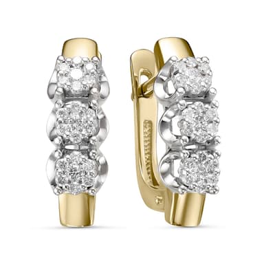Серьги ERA JEWELLERY из золота 585 с бриллиантами