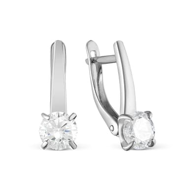 Серьги Серебро России из серебра 925 с фианитом