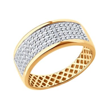 Кольцо Diamant из золота 585 с фианитами