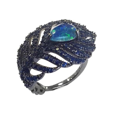 Кольцо Style Avenue из серебра 925 с сапфирами