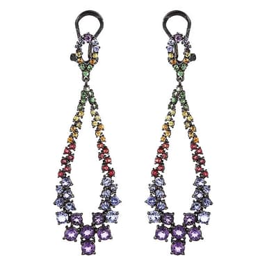 Серьги Elemenet 47 из серебра 925 с сапфиром