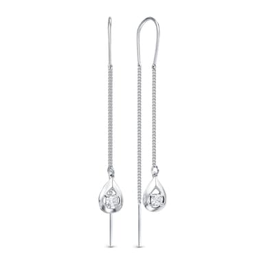 Серьги Алькор из серебра 925 с фианитами