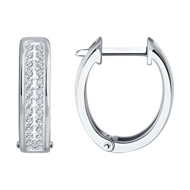 Серьги Diamant из белого золота 585 с бриллиантом