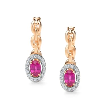 Серьги Алькор из золота 585 с рубином