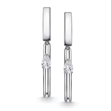 Серьги Алькор из серебра 925 с горным хрусталем