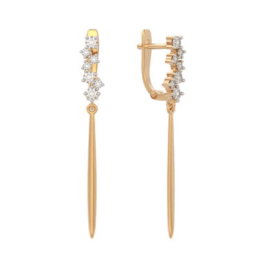 Серьги Арина из золота 585 с фианитами