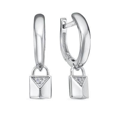 Серьги Delta из серебра 925 с фианитами