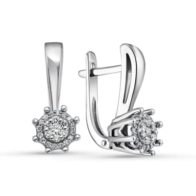 Серьги Primo Prezioso из золота 585 с бриллиантами