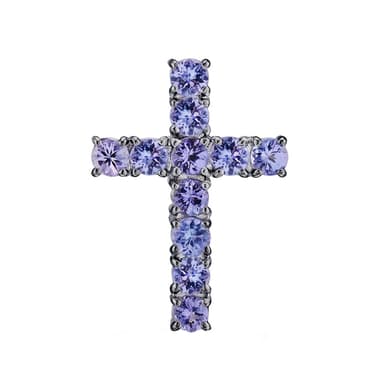 Подвеска крест ERA JEWELLERY из золота 585 с танзанитами