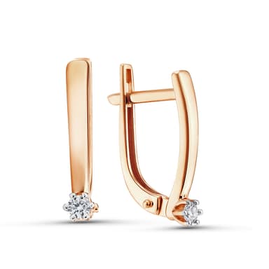 Серьги ERA JEWELLERY из золота 585 с бриллиантами