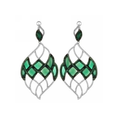 Серьги Element 47 из серебра 925 с агатами