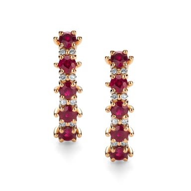 Серьги Алькор из золота 585 с рубинами