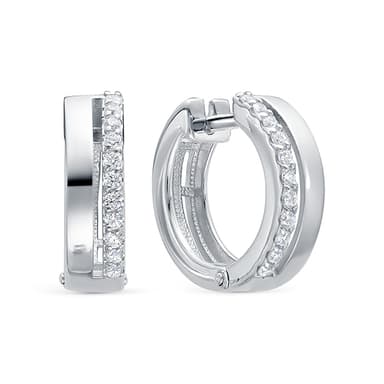 Серьги-конго Zlato из серебра 925 с фианитами