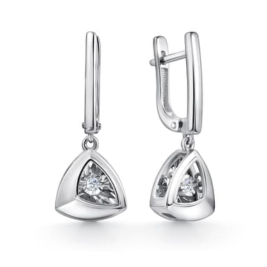 Серьги Костромской Алмазный Дом из золота 585 с бриллиантами