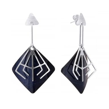 Серьги Element 47 из серебра 925 с эмалью