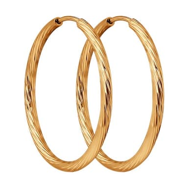 Серьги-конго Diamant из розового золота 585