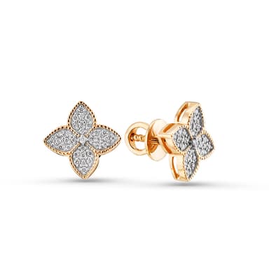 Серьги-пусеты Primo Prezioso из золота 585 с бриллиантами