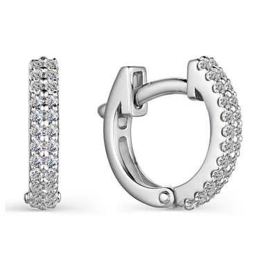 Серьги-конго Алькор из белого золота 585 с бриллиантом