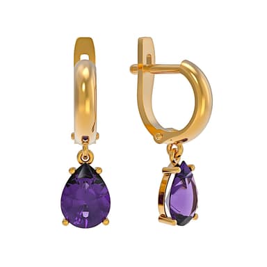 Серьги Арина из розового золота 585 с аметистами