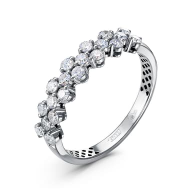 Кольцо ERA JEWELLERY из белого золота 585 с бриллиантами