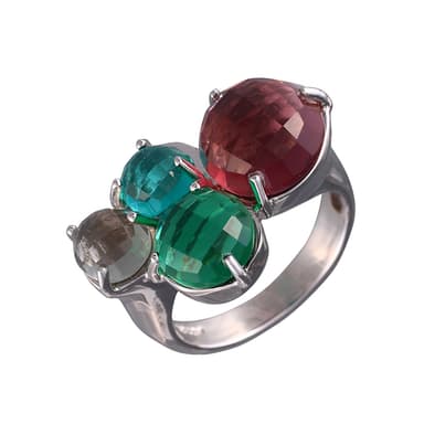 Кольцо Element 47 из серебра 925 с ювелирном стеклом