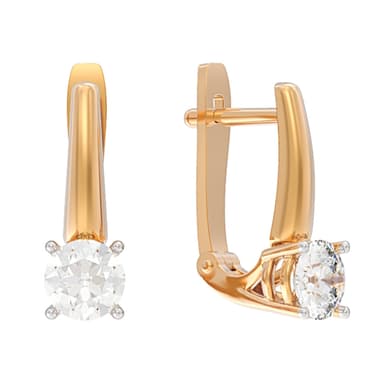 Серьги Арина из розового золота 585 с фианитами