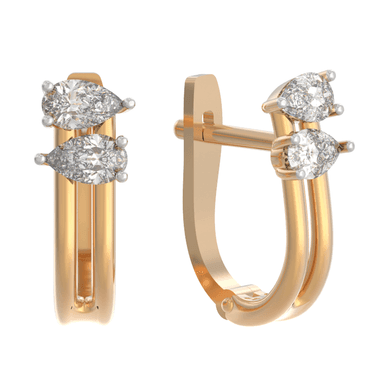 Серьги Арина из золота 585 с фианитами