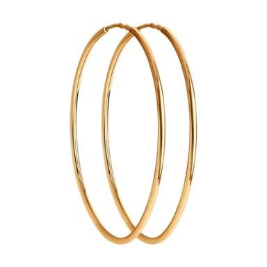 Серьги-конго Diamant из розового золота 585