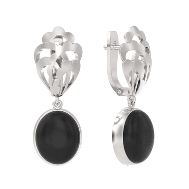 Серьги Арина из серебра 925 с агатами